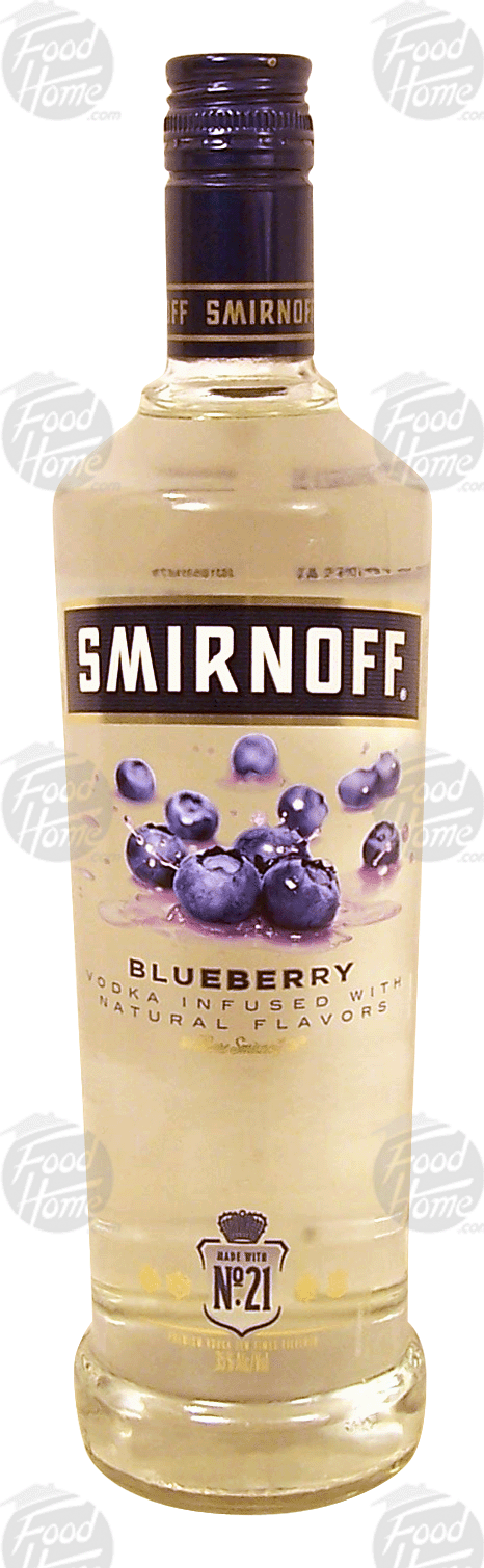 Smirnoff No. 21 blueberry flavor vodka, 35% alc. by vol. Full-Size Picture